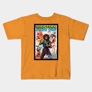 Martian Judo Cop, retro VHS design Kids T-Shirt